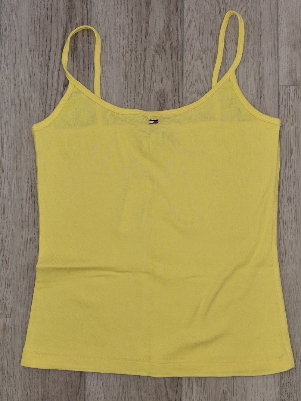 Vintage NWT 2002 Tommy Hilfiger Yellow Ribbed Spaghetti Strap Camisole